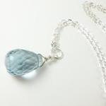 Light Blue Crystal Necklace..