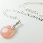 Soft Pink Necklace Sterling..