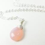 Soft Pink Necklace Sterling..