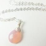 Soft Pink Necklace Sterling..